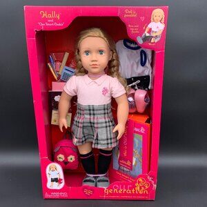 Our Generation Hally Doll 18 In With Accessories Damaged Box
